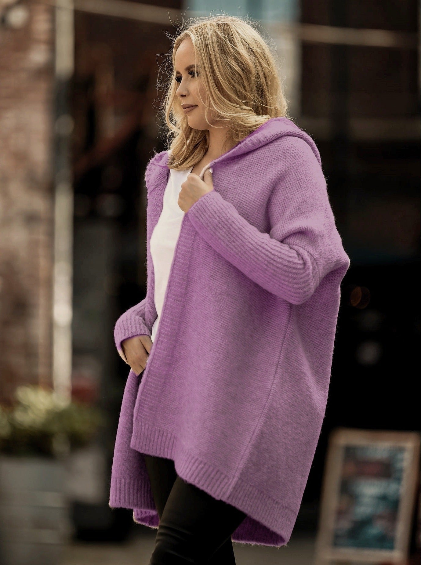 Helena | Women's Knitted Hooded Jacket