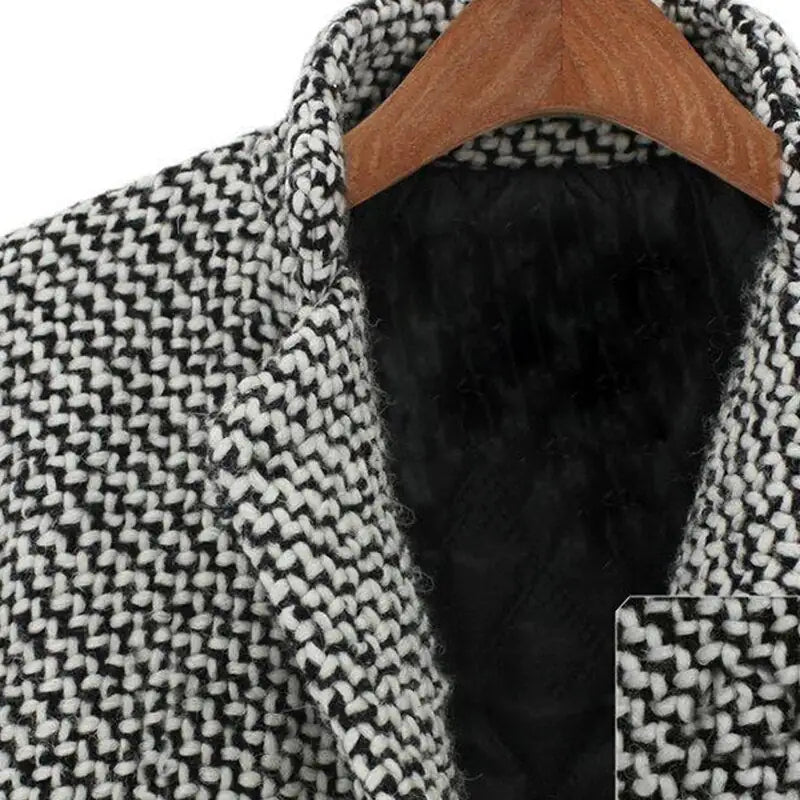 Veronica | Stylish Women's Houndstooth Wool Coat with Elegant Design