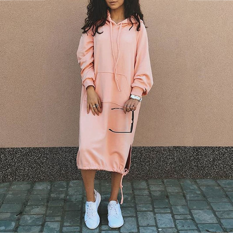 Casual Fall Women's Sweatshirt Dress