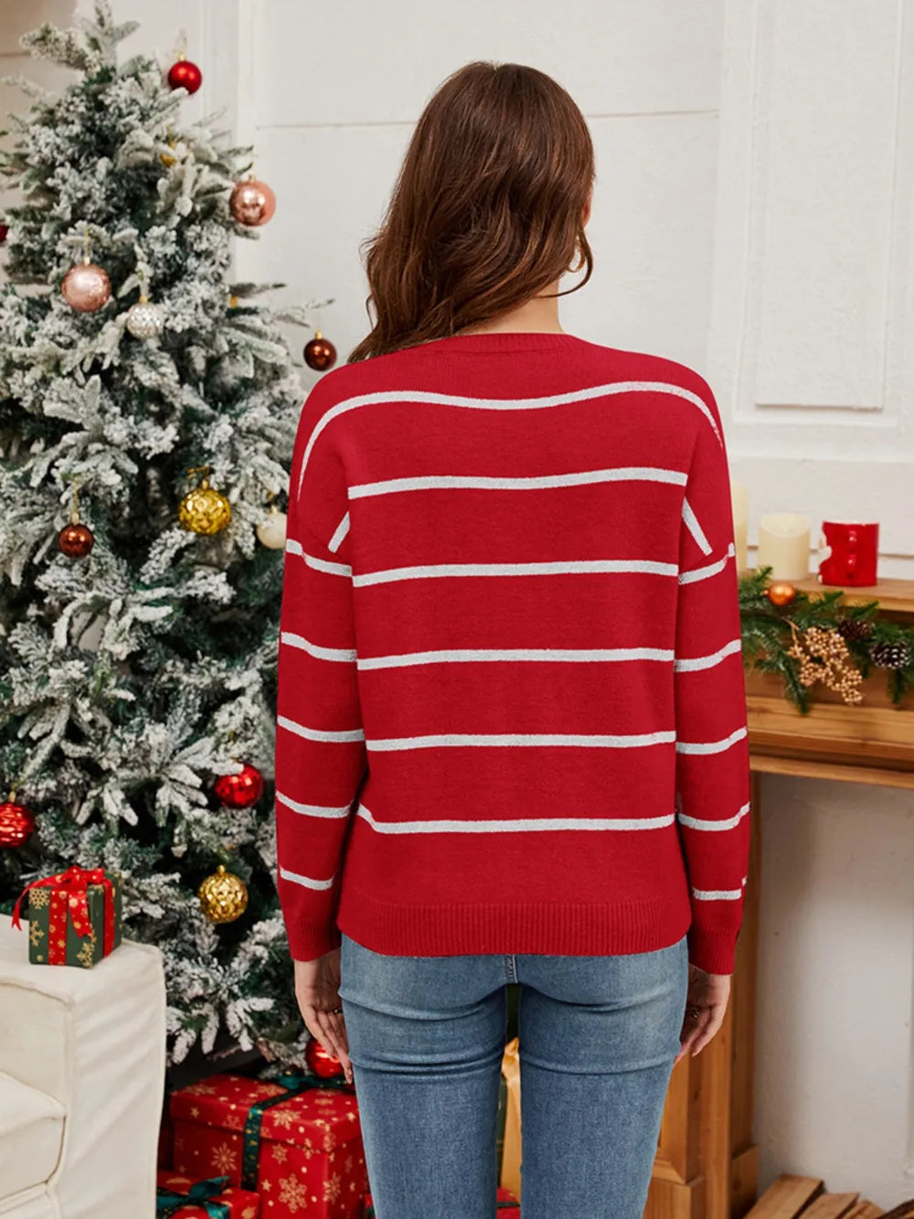 Amy | Sequin Santa Christmas Jumper Women