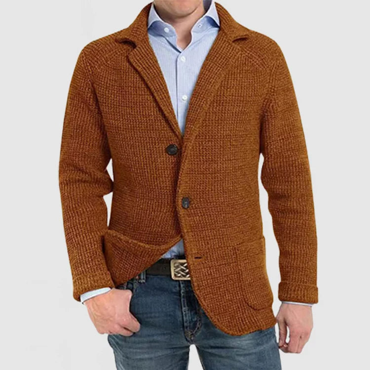 Classic Fit Men's Knit Blazer Jacket