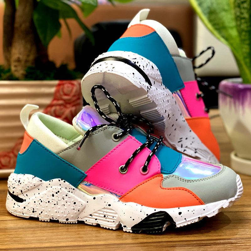 Colorful Women's Fashion High Top Sneakers - BritishElegance