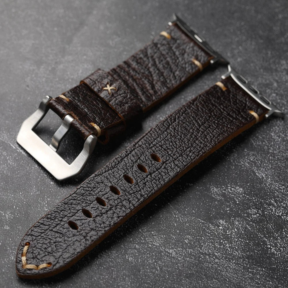 Genuine Classic Leather Strap For Apple Watch