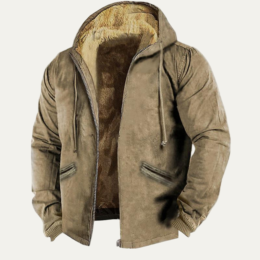 Men’s Winter Hooded Casual Zip Jacket