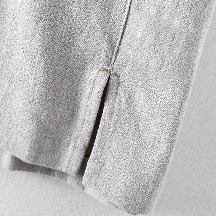 Riku Men’s Cotton-Linen Polo Shirt – Short Sleeve Casual Collar Top