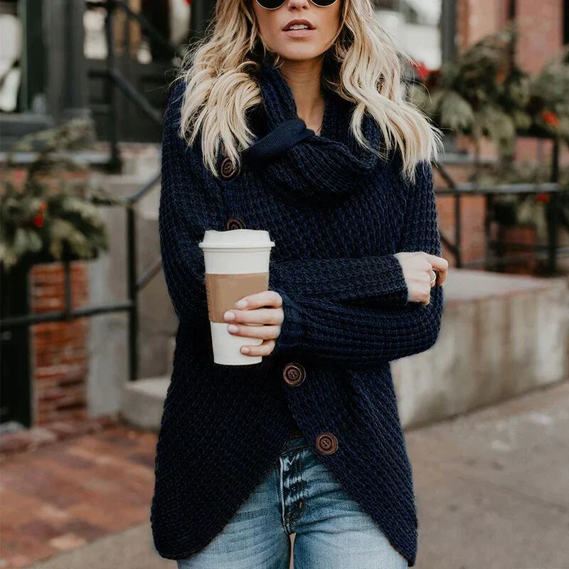 Stylish Millie Turtleneck: Modern, Asymmetrical Design