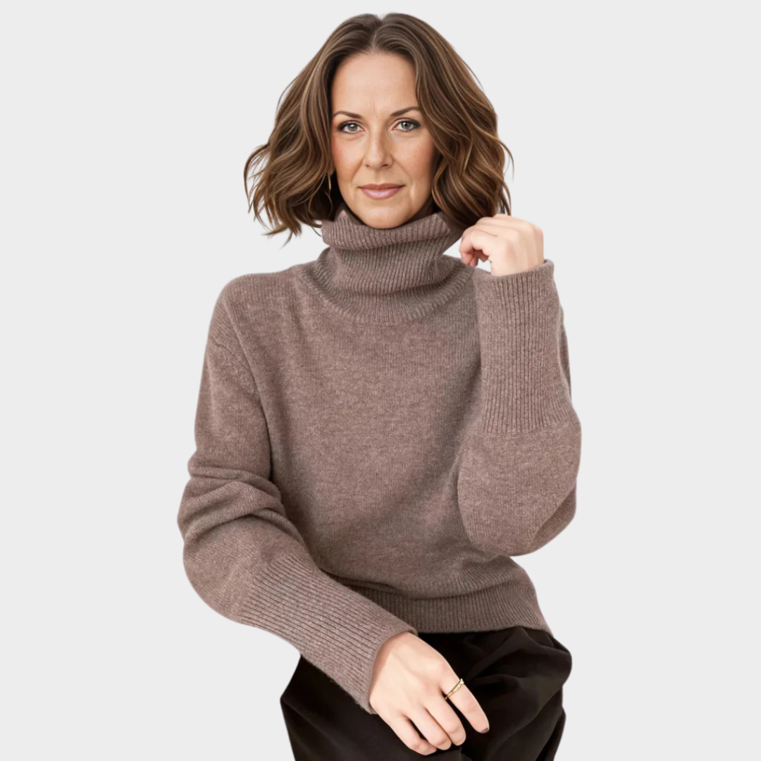 Heidi – Women's High Neck Loose Sweater