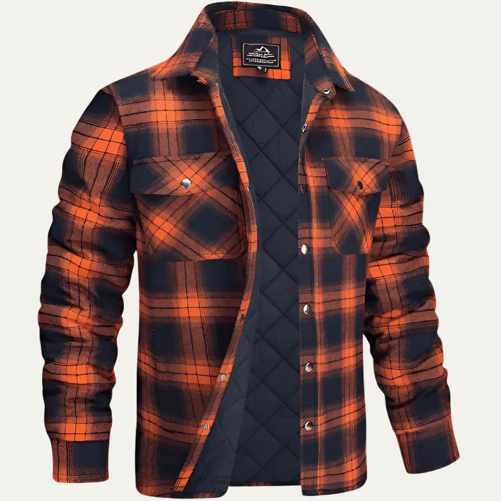 Men’s Quilted Plaid Flannel Shacket
