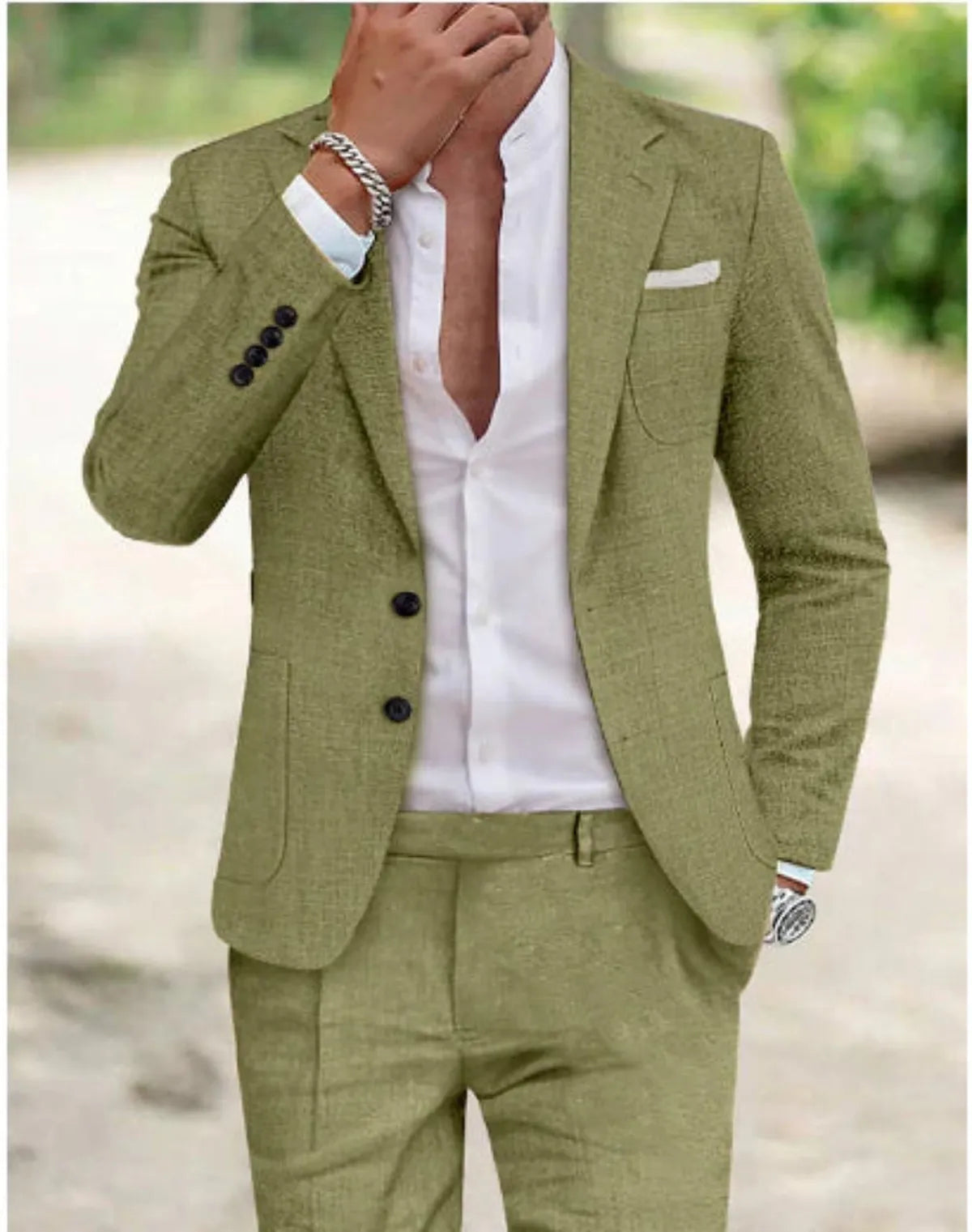 Sebastian – Lightweight Linen 2-piece Suit for Men