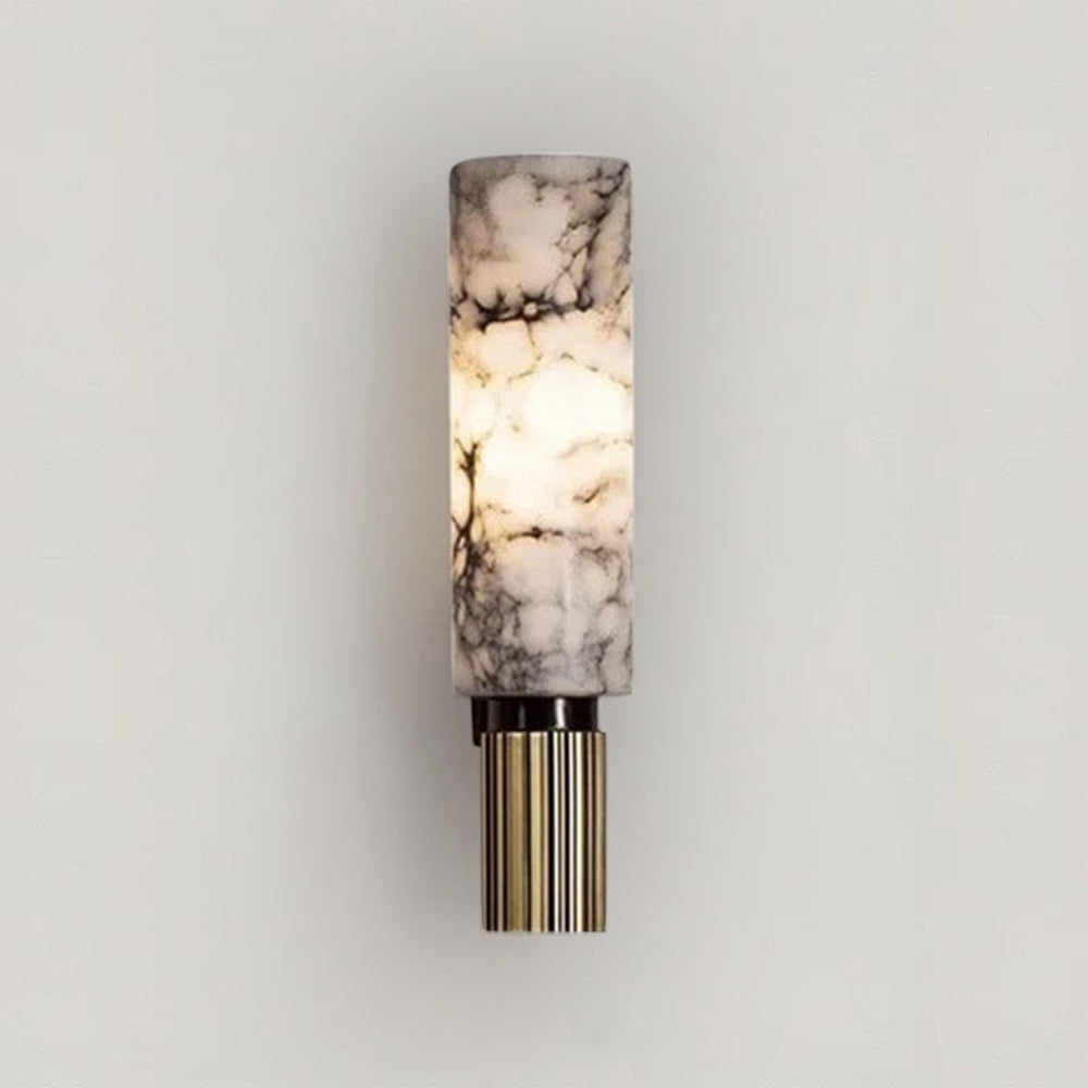 Elegant White Marble Table Lamp - BritishElegance