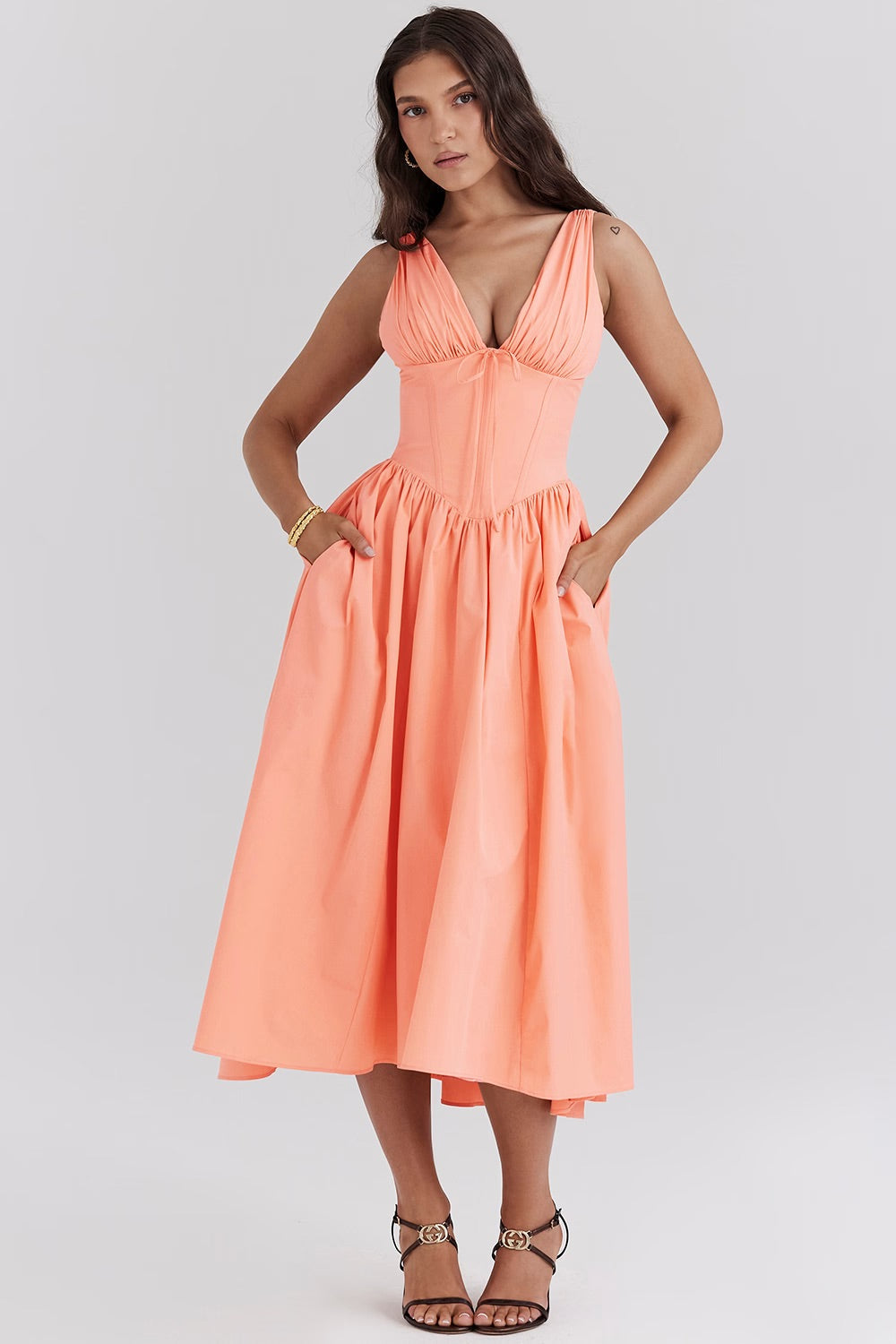 Beautiful Flower Print Summer Dress