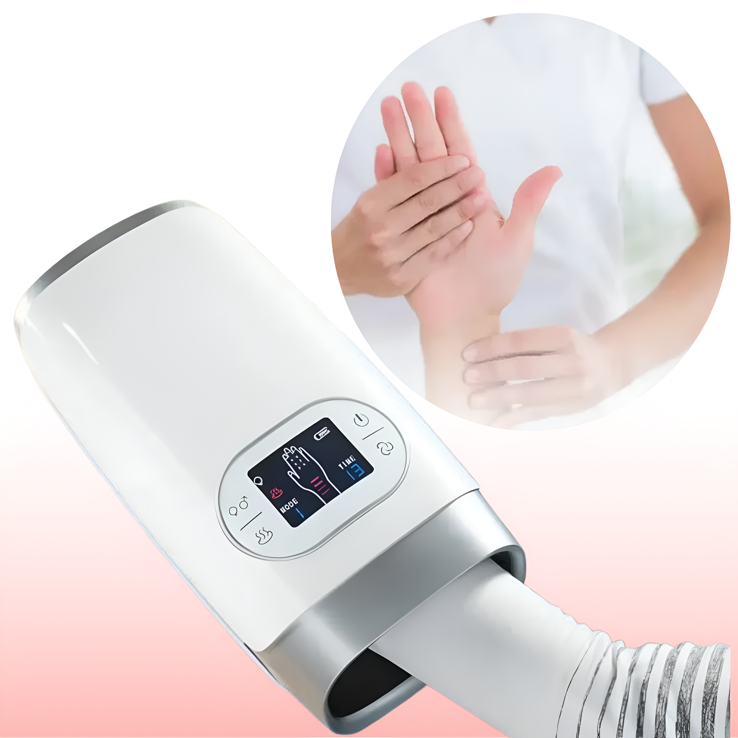Rechargeable Hand Massager With Heat And Pressure Therapy - BritishElegance