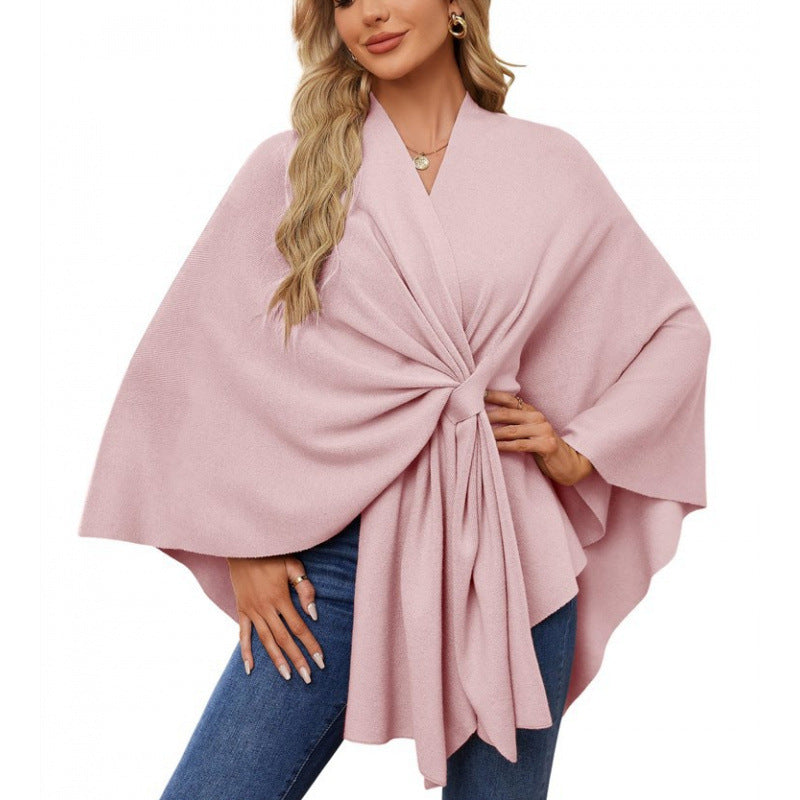 Isabella | Luxury Women's Wrap Poncho with Waistband