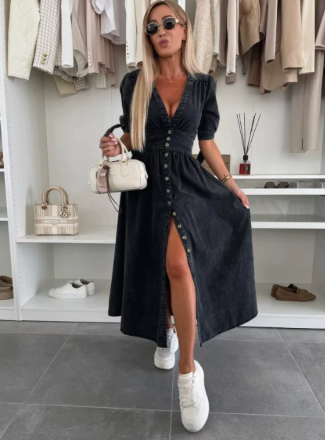 Classic Blue Jeans Dress - Stylish and Affordable