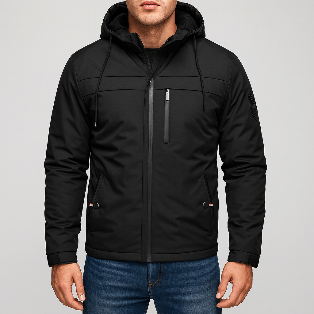 Cozy Black Windbreaker