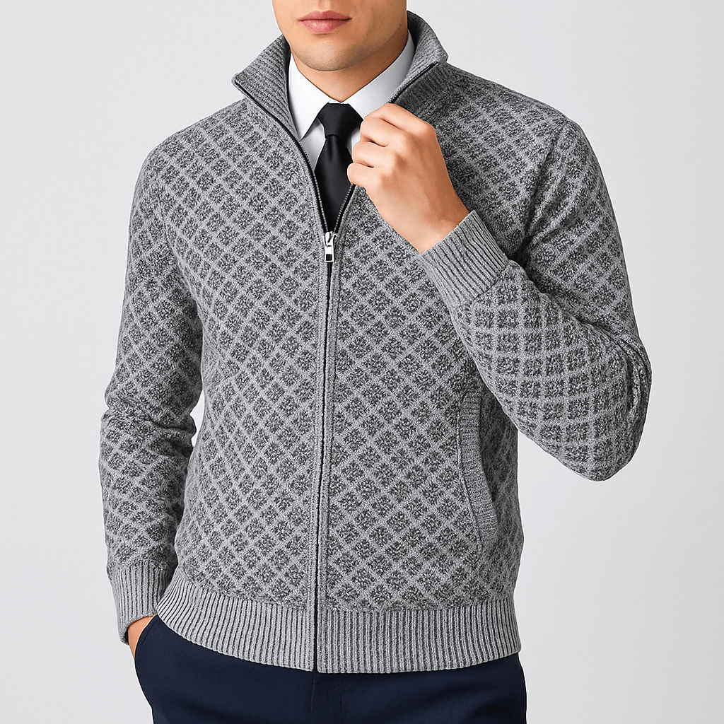 Fitted Zip Cardigan