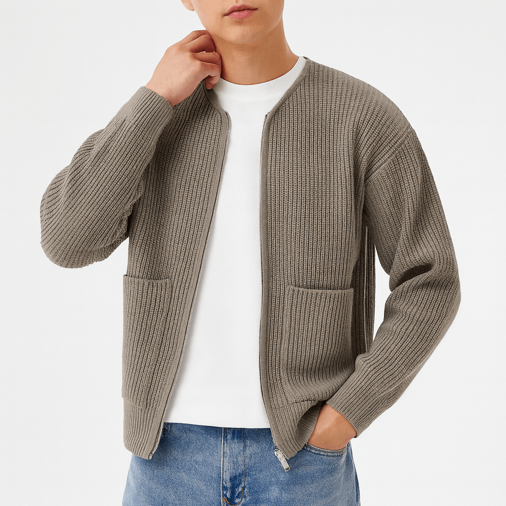 Minimalist Zip Cardigan