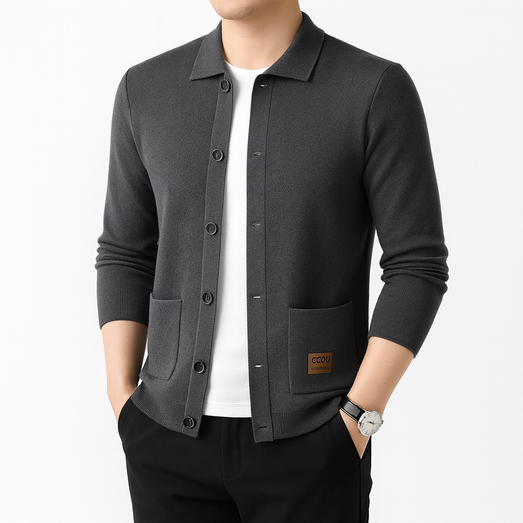 Slim Collar Cardigan