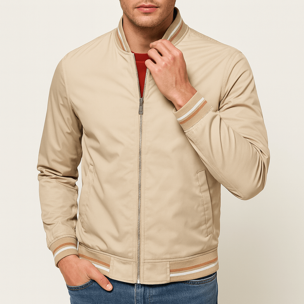 Striped Bomber Jacket