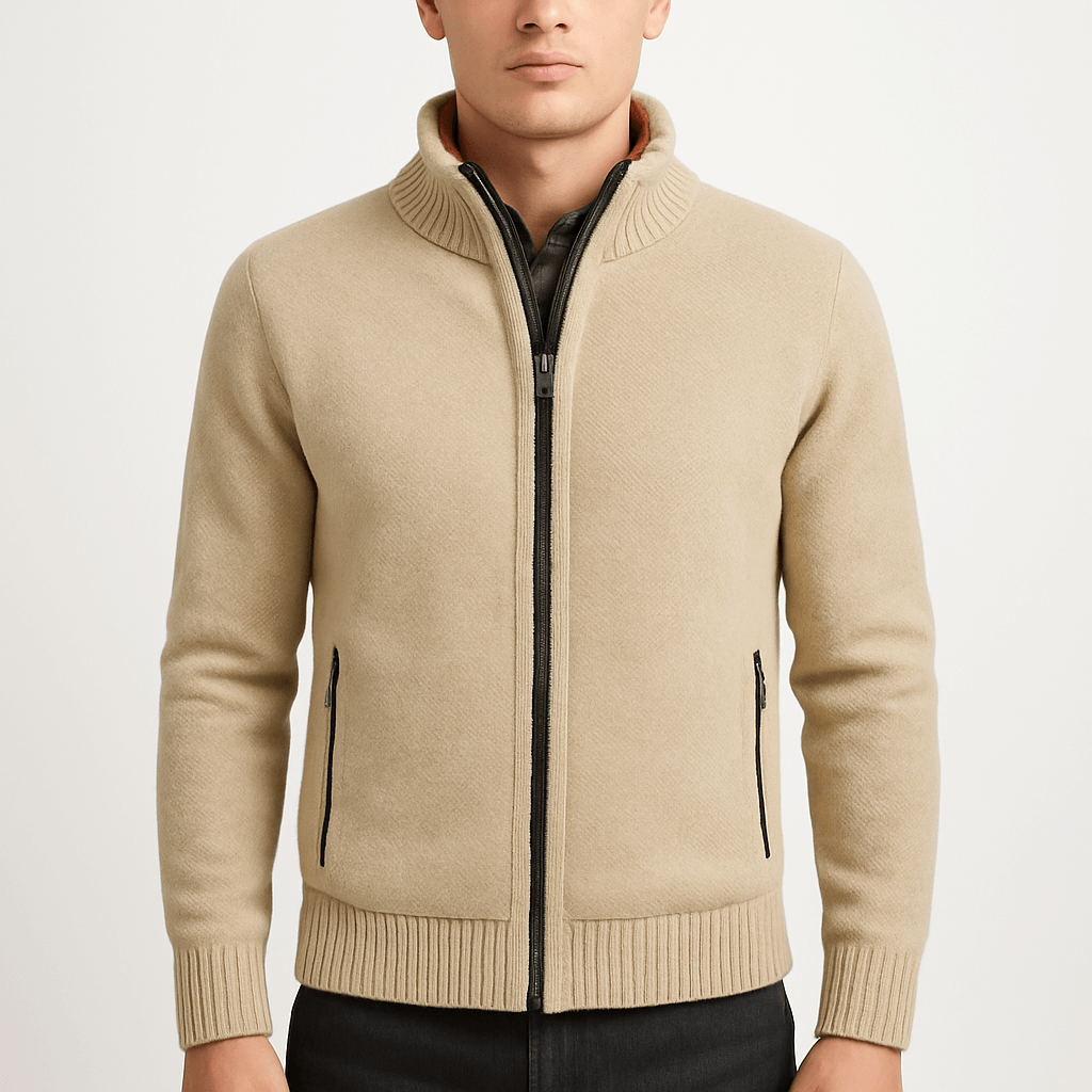 Structured Zip Cardigan