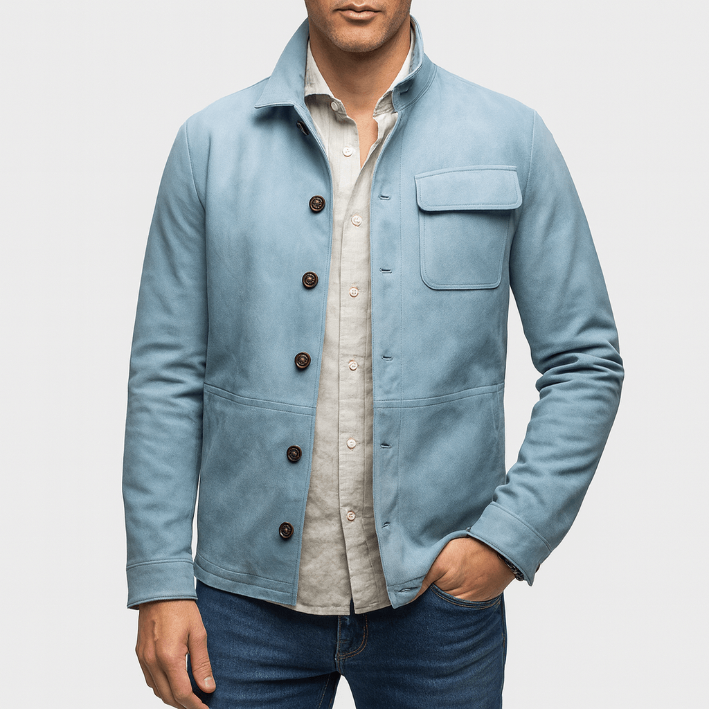 Suede Button Jacket
