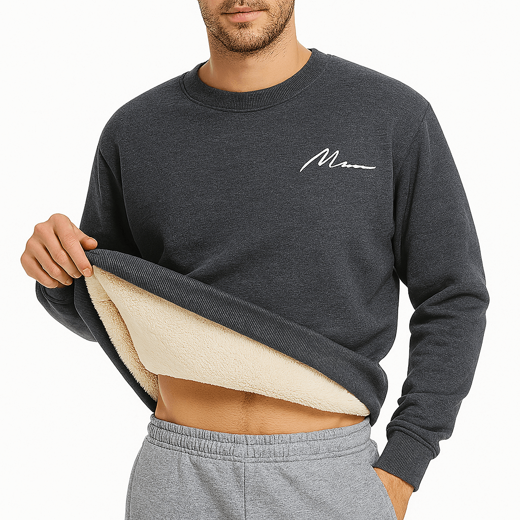 Men’s Fleece-Lined Crew Neck Sweatshirt
