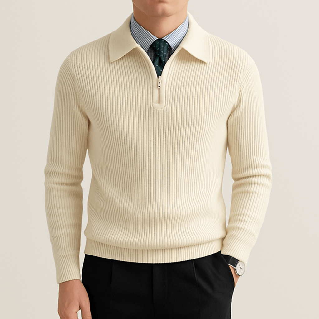 Men’s Casual Half Zip Knitted Sweater