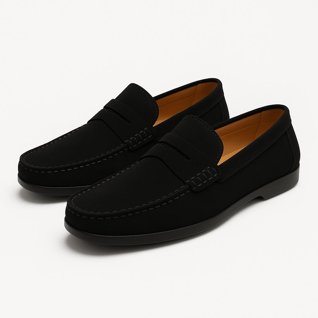 Men’s Suede Penny Loafers