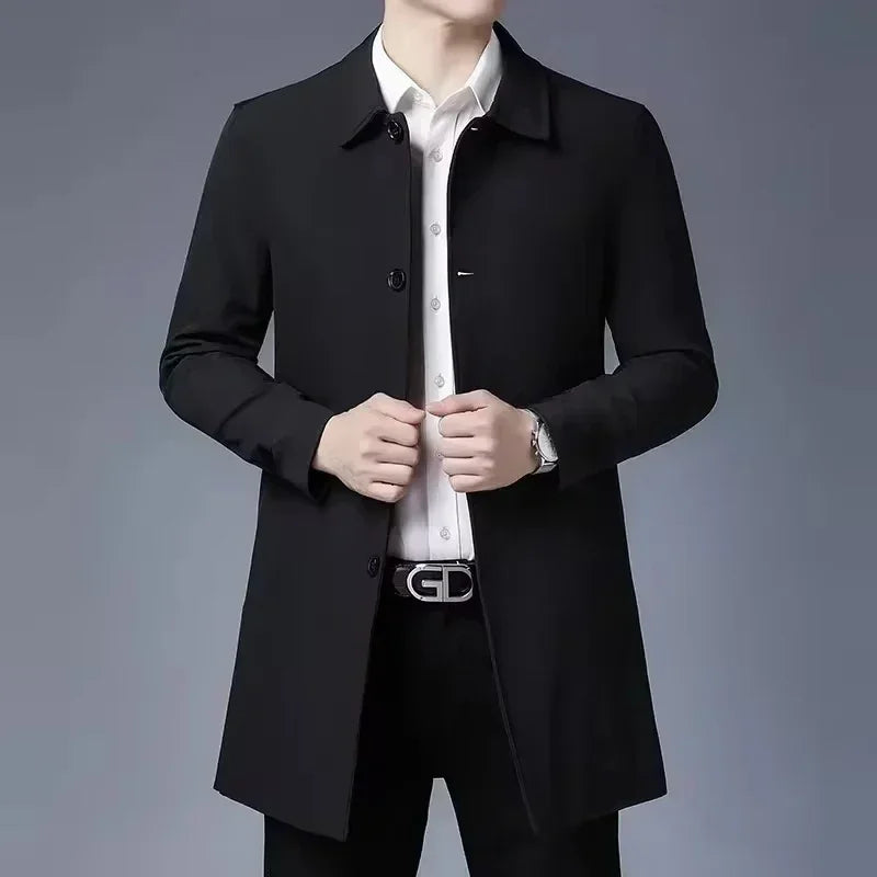Lars | Classic Men’s Long Coat for a Polished and Professional Look