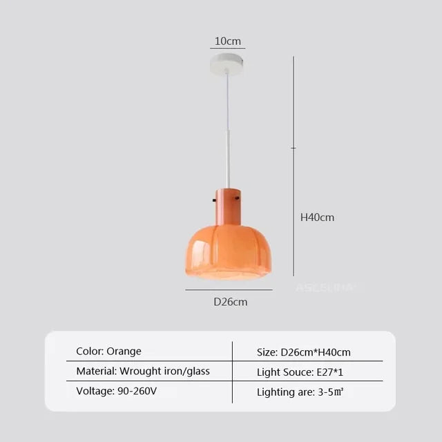 Scandinavian LED Glass Hanging Lamp