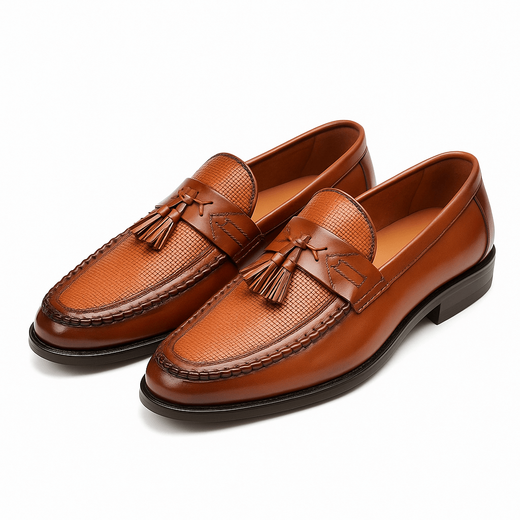 Loafers - Woven Vamp With Tassels And Easy Slip On Fit