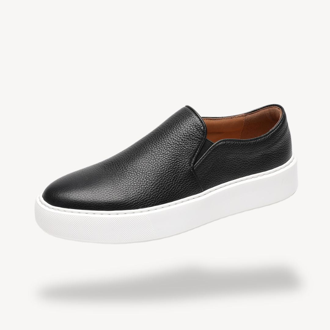 Men’s Pebbled Leather Slip-On Sneakers