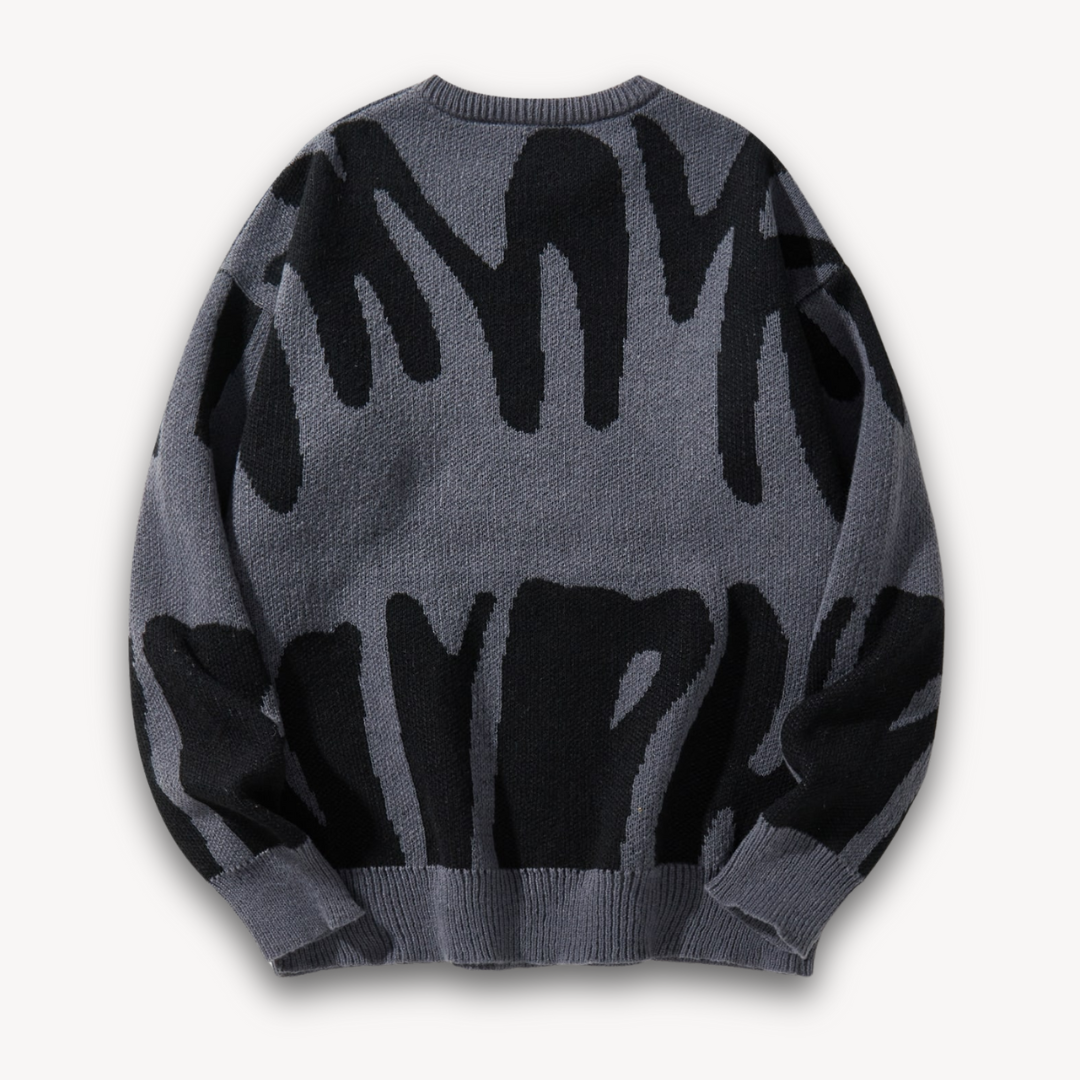 Men’s Abstract Jacquard Knit Sweater
