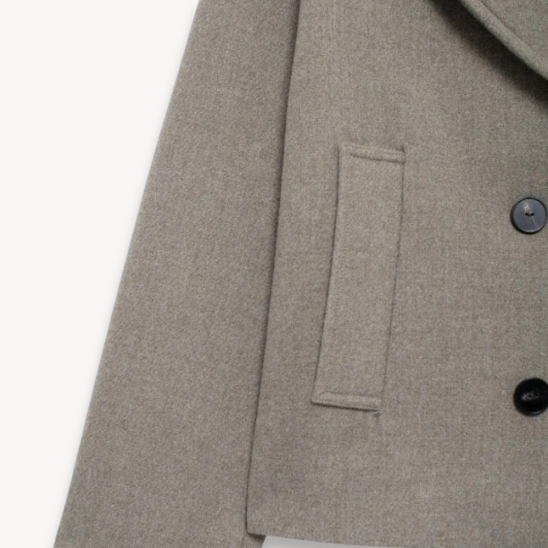 Women’s Elegant Double-Breasted Wool Coat