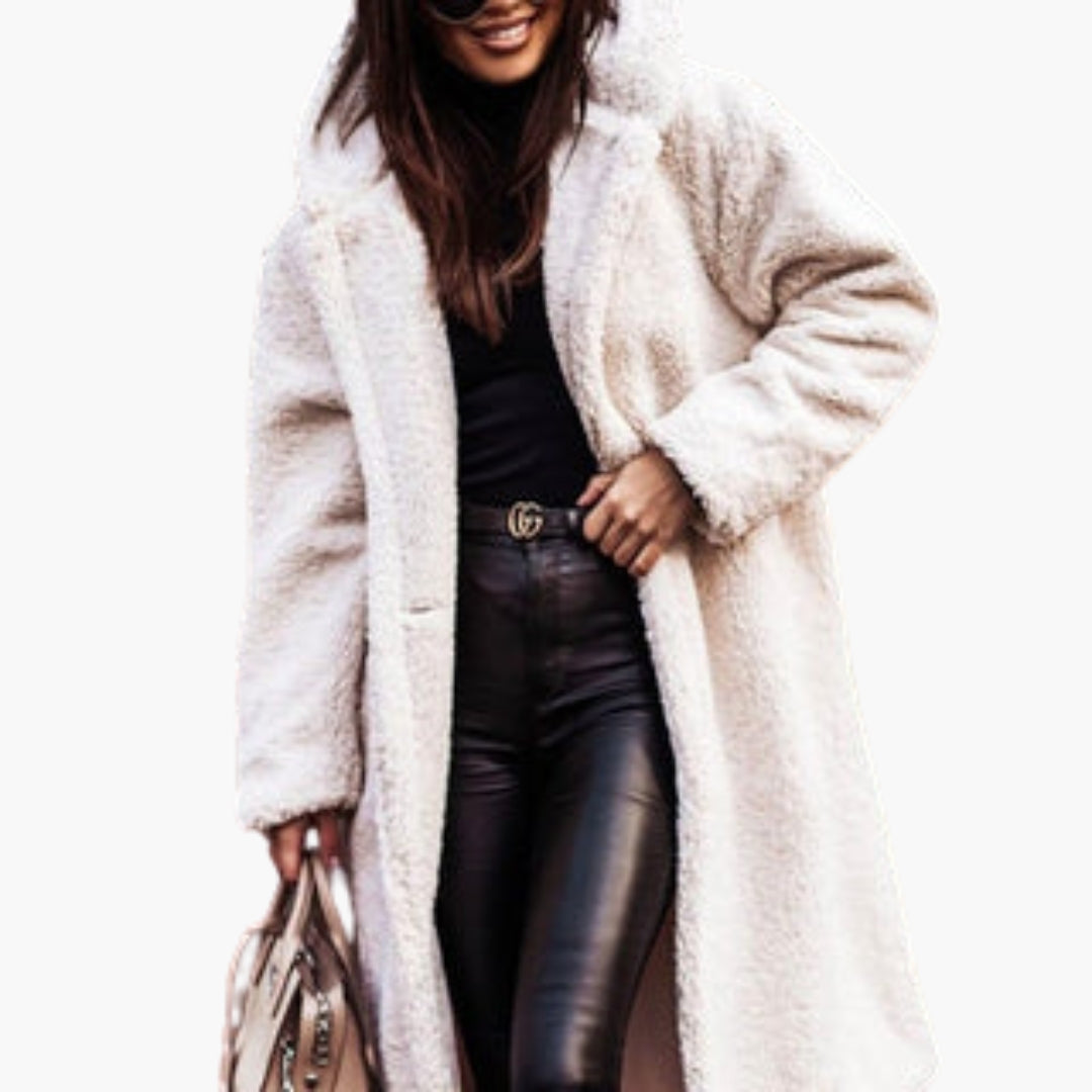 Ladies Faux Fur Parka - Cozy Waterproof Winter Coat