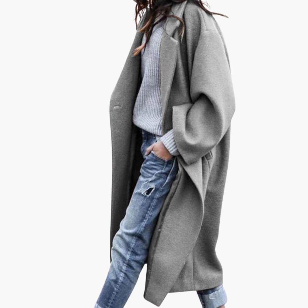 Warm Oversized Long Wool Coat for Women
