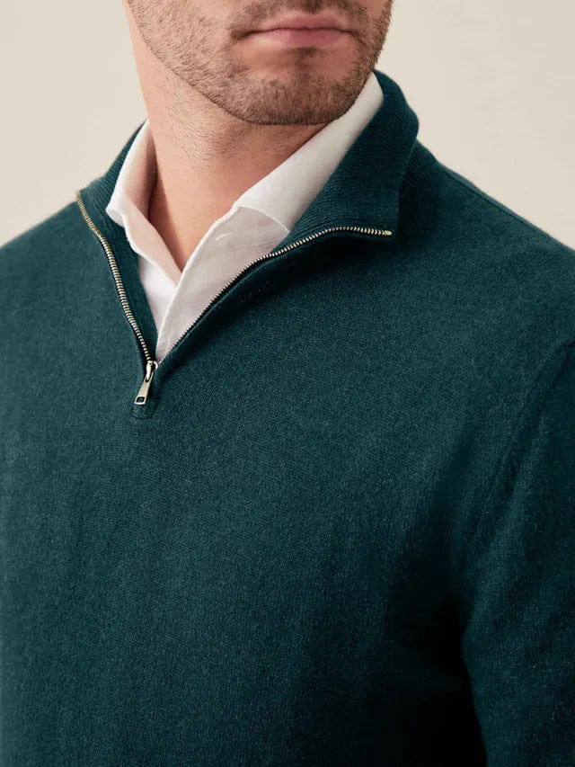 Anthony - Classic Half-Zip Knit Winter Jumper