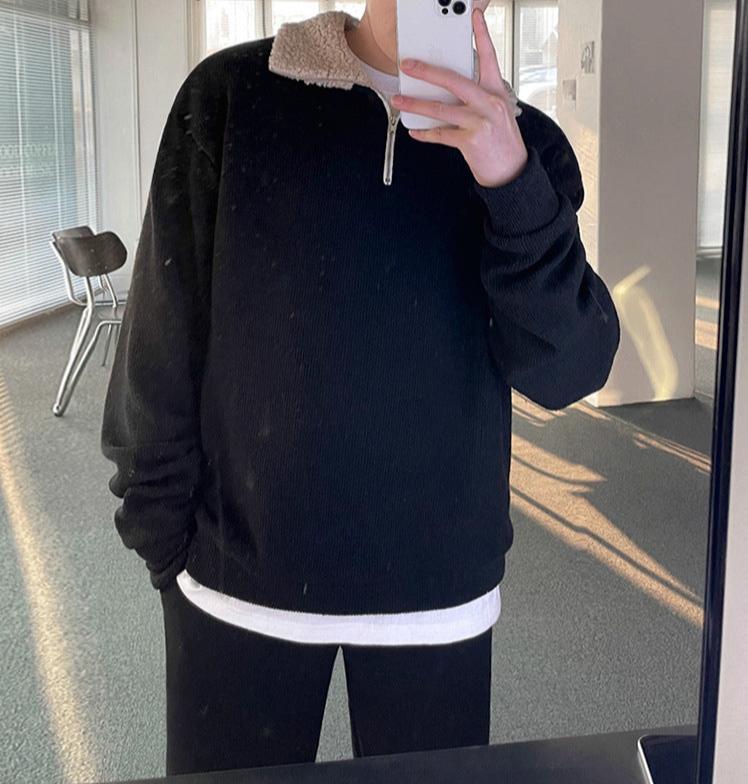 Plush Lined Quarter Zip Sweater Men