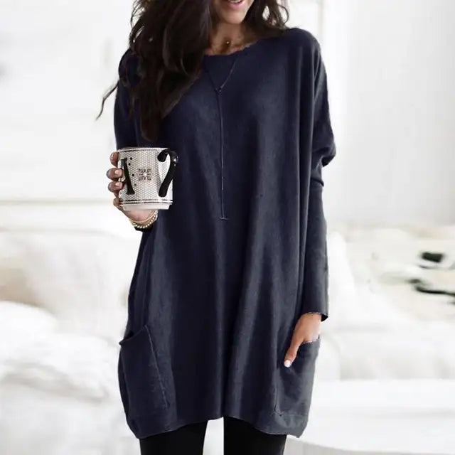 Mckenzie – Oversized Pocket Sweater Tunic