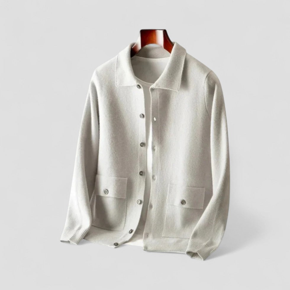 Men Button Down Knitted Winter Cardigan Long Sleeve