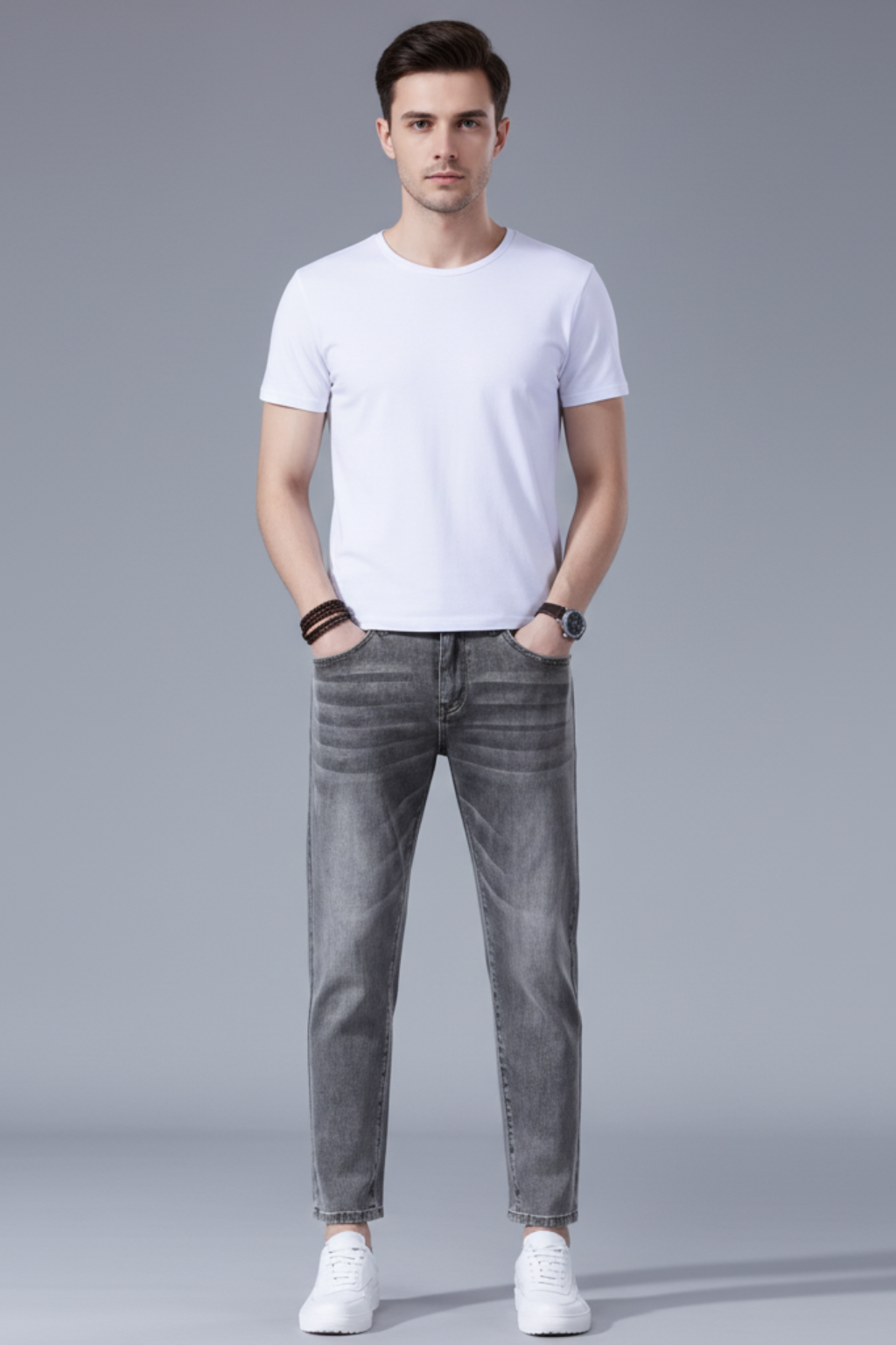 Men’s Slim Fit Ankle-Length Jeans