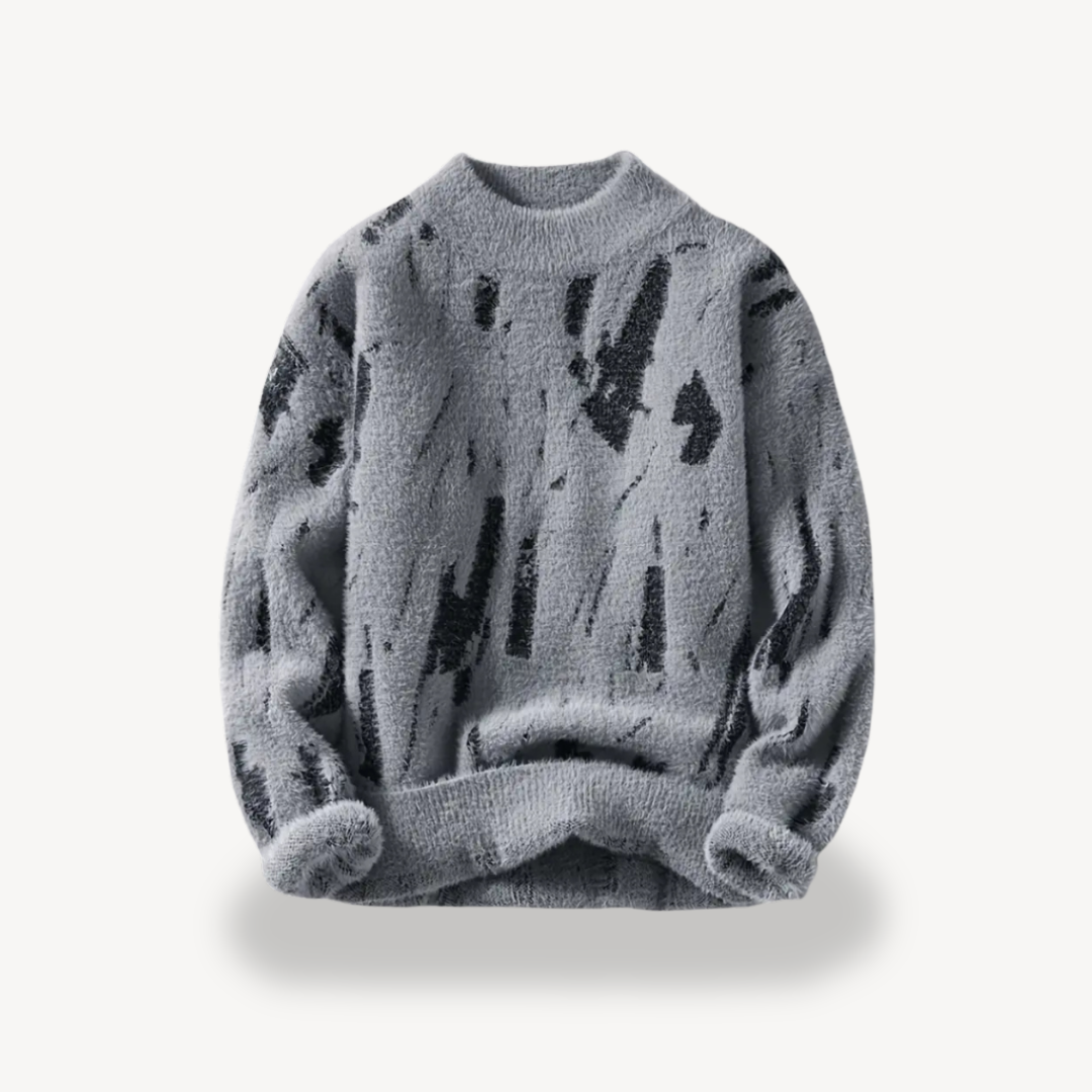 Men’s Abstract Textured Sweater