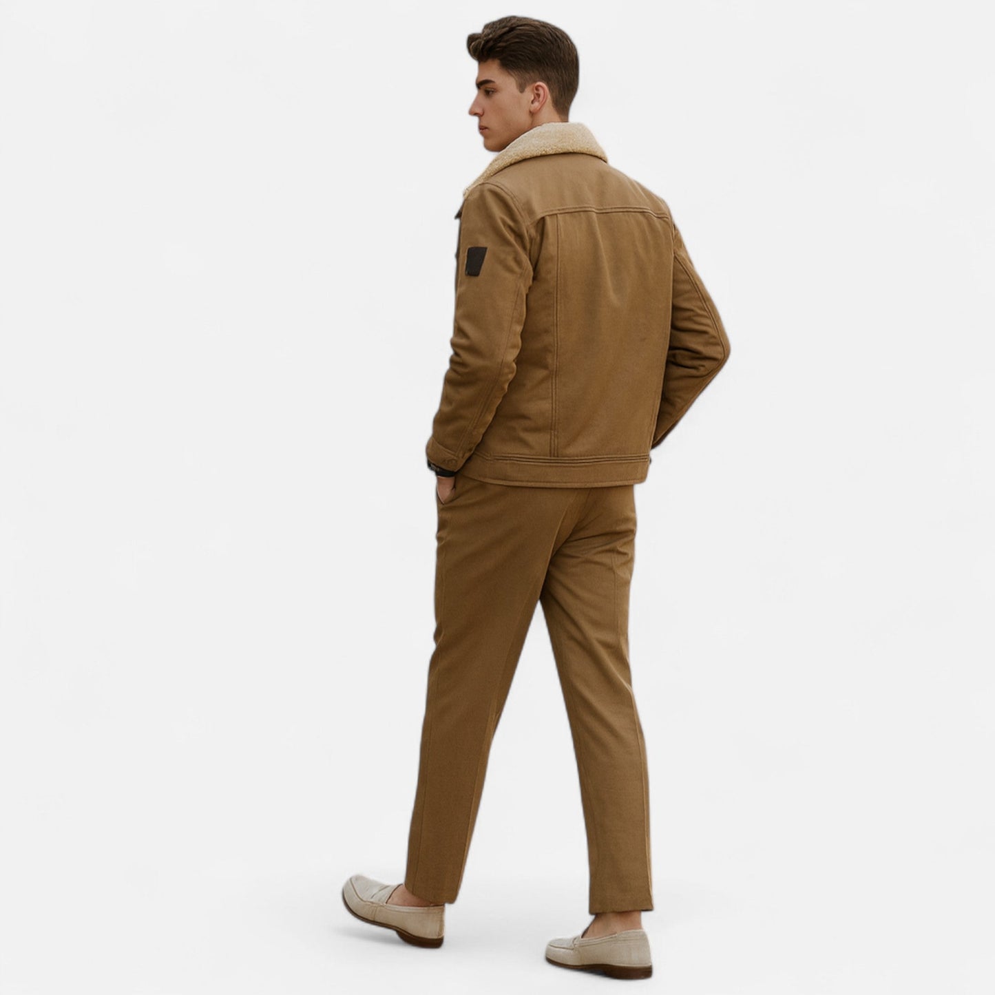 Men’s Sherpa-Collar Bomber Jacket