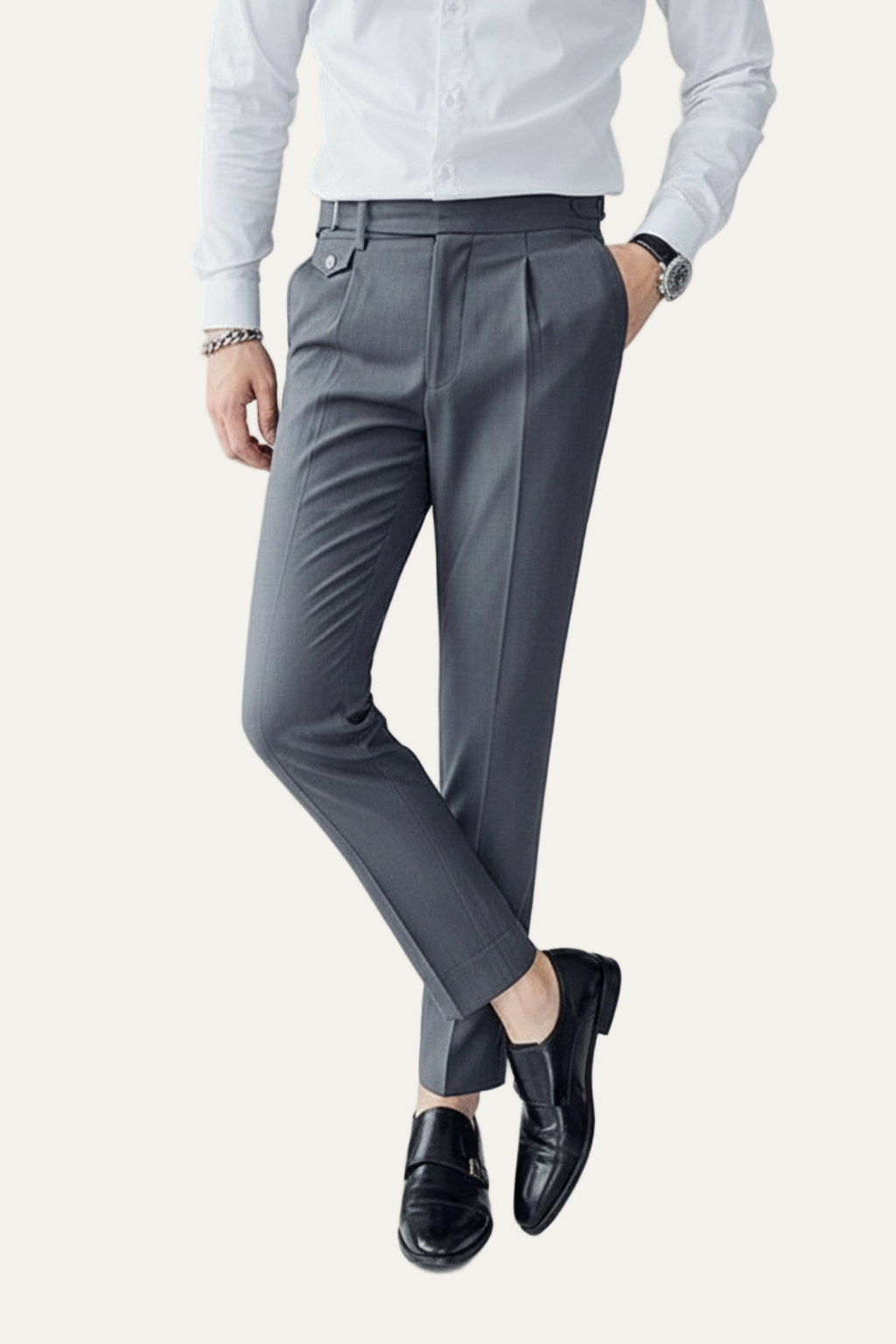 Men’s Tailored Cropped Dress Trousers