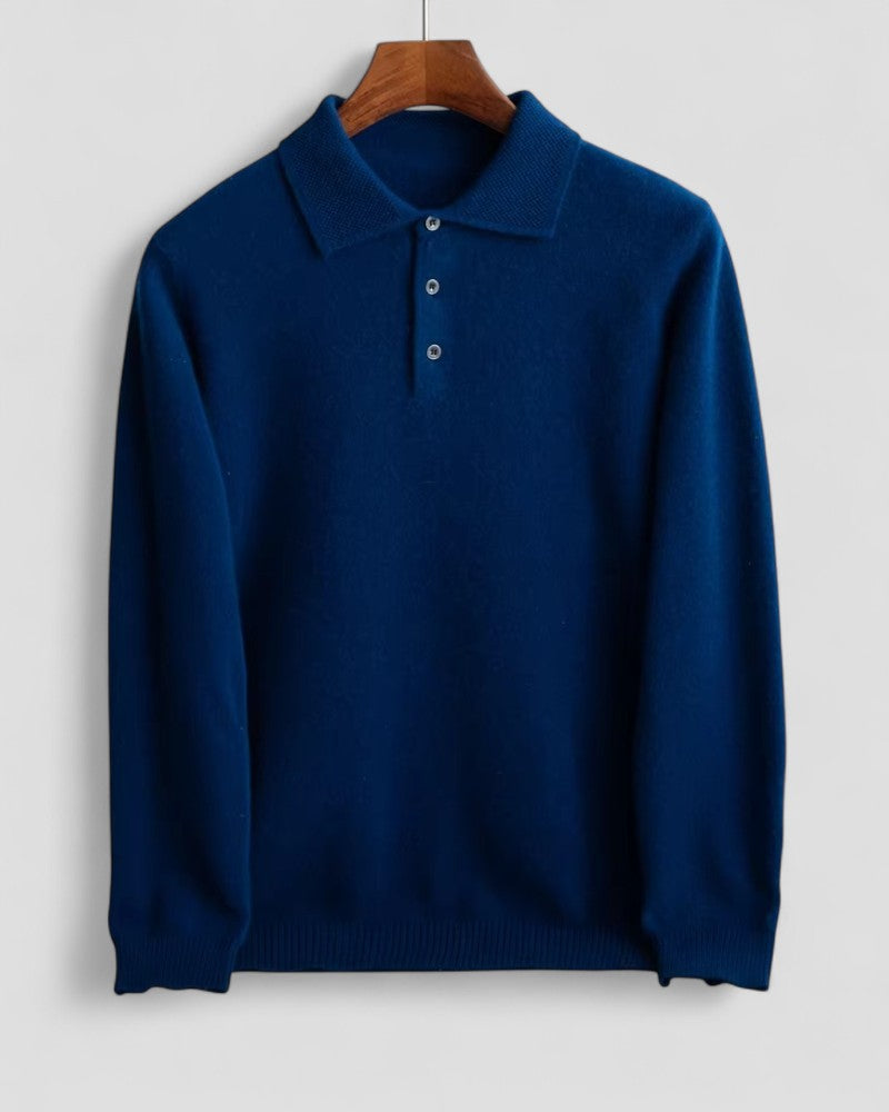 Men’s Knit Polo Collar Pullover Sweater