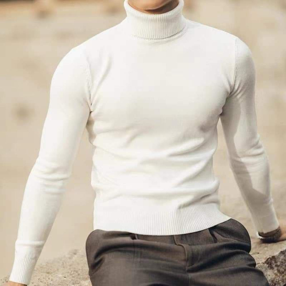 Luxurious Mens Crew Neck Warm Sweater