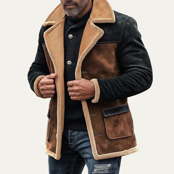 Men’s Patchwork Suede Jacket