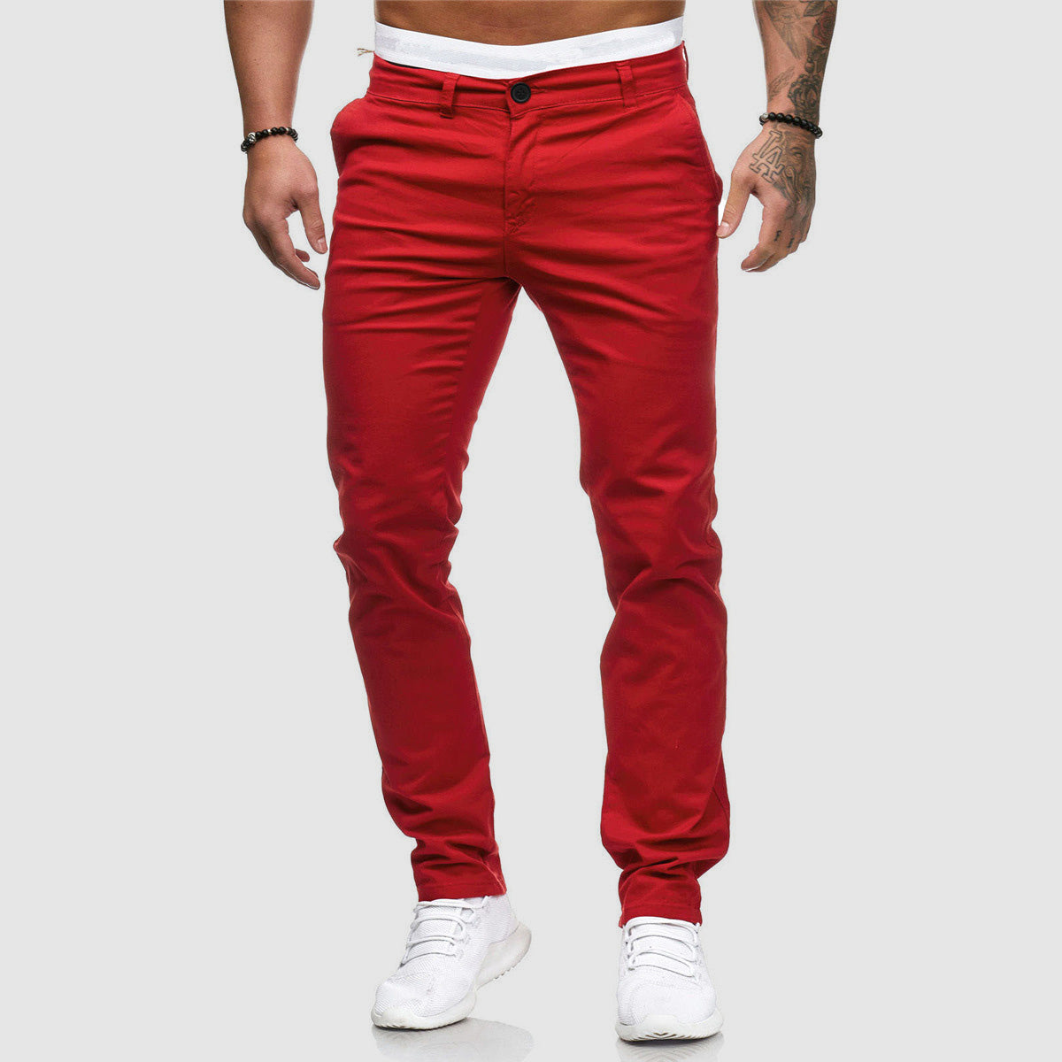 Classic Fit Straight Leg Formal Trousers