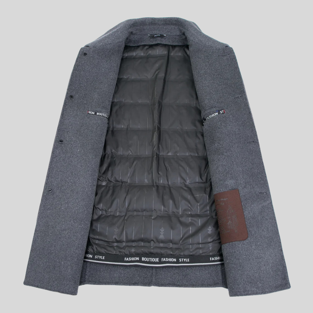 Men’s Tailored Four-Button Car Coat