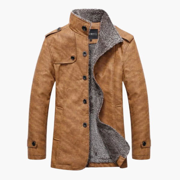 Men’s Warm Winter Jacket with Faux Shearling Lining